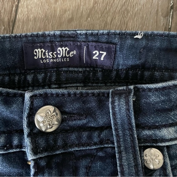 Miss Me Los Angeles Mid-Rise Skinny Size 27 Dark Wash - Picture 8 of 12